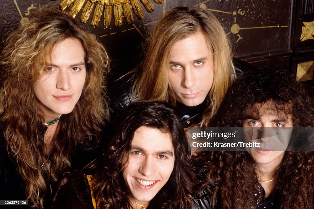 Mike Slaughter Singer American rock band Slaughter, studio portrait in New York City in ...