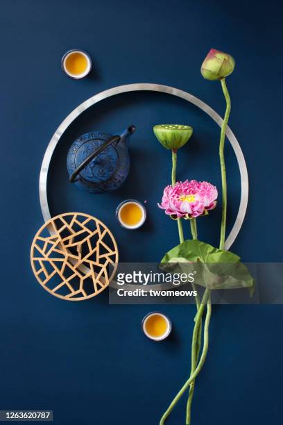 abstract mid autumn festival food still life. - lotus flower studio stock pictures, royalty-free photos & images