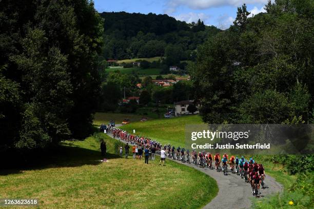 Jonathan Castroviejo of Spain and Team Ineos / Christopher Froome of The United Kingdom and Team Ineos / Andrey Amador Bikkazakova of Costa Rica and...