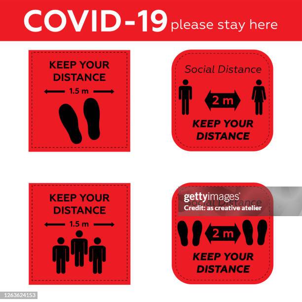 Social Distancing Sign Examples 51 Social Distancing Floor Graphics Stock Photos, High-Res Pictures ...
