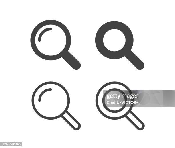 bildbanksillustrationer, clip art samt tecknat material och ikoner med förstoringsglas - illustration ikoner - magnifying glass