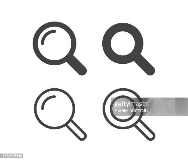 magnifier - illustration icons - magnifying glass stock illustrations