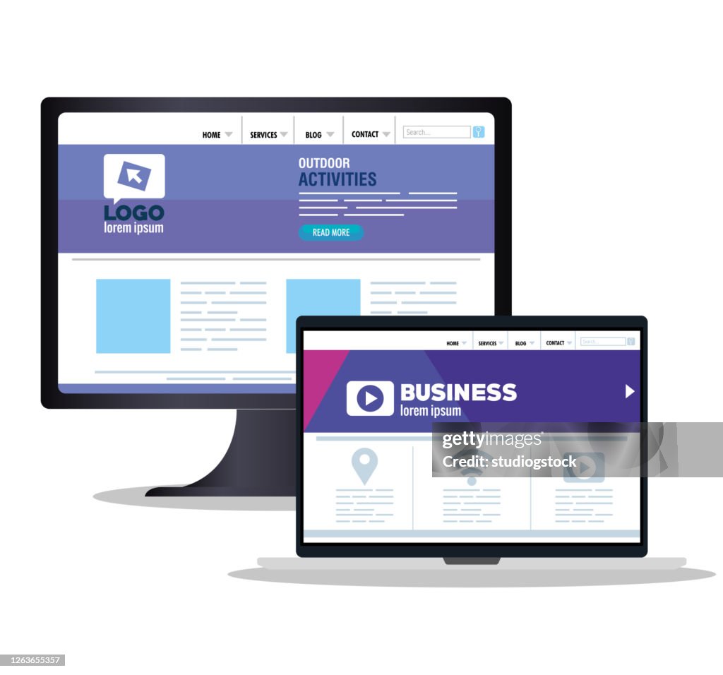 Computer Making Website Mockup Responsive Web Concept Website Development In Desktop Computer ...