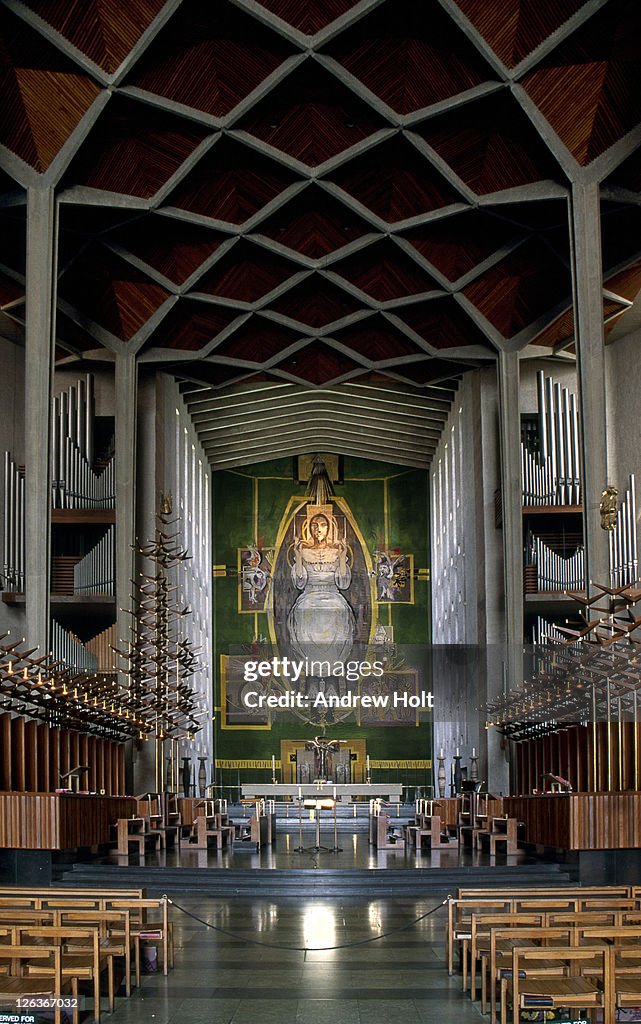 The Interior Of Coventry Cathedral The Interior Is Notable For A Large ...