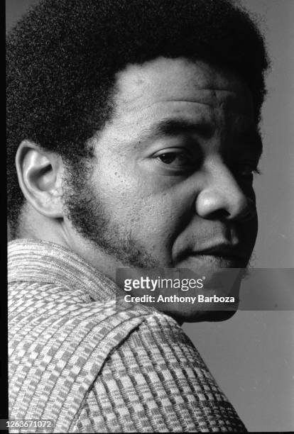 Studio portrait of American Soul and R&B musician Bill Withers , New York, New York, 1971.