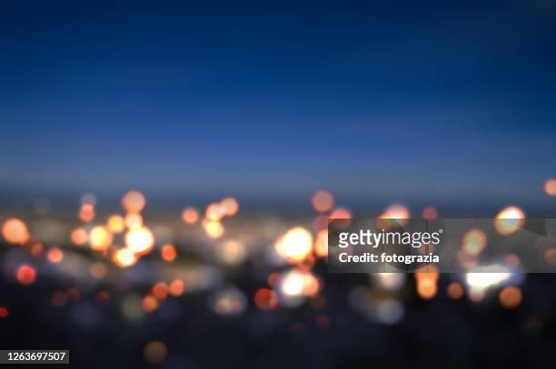 city lights - vignette stock pictures, royalty-free photos & images