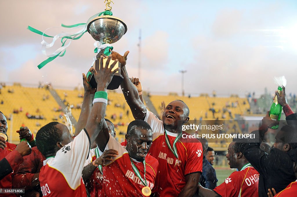 Heartland Football Club players celebrat