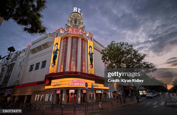 The Grand Rex cinema, which boasts Europes largest Auditorium on August 03, 2020 in Paris, France. The Grand Rex, Paris's landmark art deco 2800-seat...