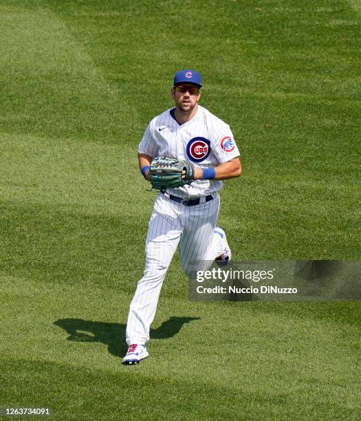 Steven Souza Jr. #21 of the Chicago Cubs during the game against the Pittsburgh Pirates at Wrigley Field on August 02, 2020 in Chicago, Illinois.