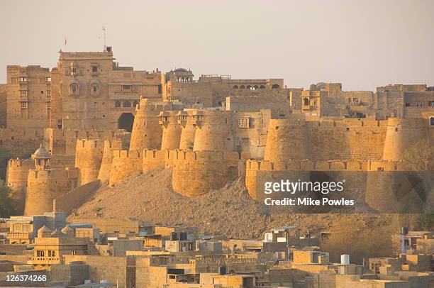 jaisalmer fort, rajasthan, india - sand stone wall stock pictures, royalty-free photos & images