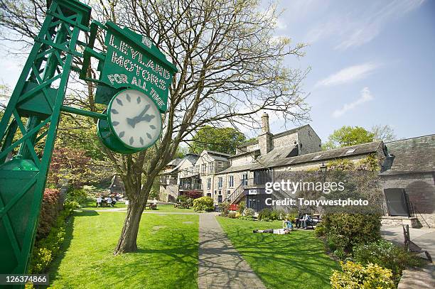 brewery arts centre with old clock, kendal. - kendal stock pictures, royalty-free photos & images