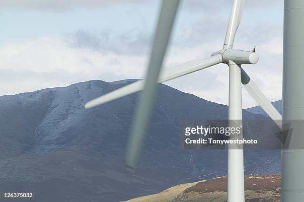lambrigg windfarm and howgill fells near kendal - kendal stock pictures, royalty-free photos & images