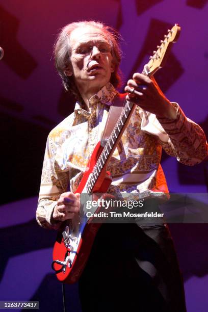 Steve Howe of Yes performs during the band's "35th Anniversary" tour at HP Pavilion on April 17, 2004 in San Jose, California.