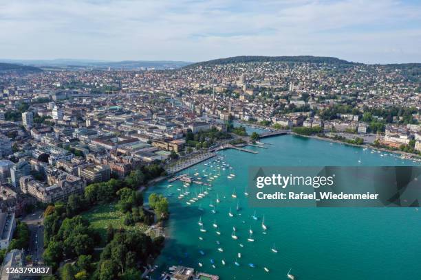 zürich panoramablick - zurich skyline stock-fotos und bilder