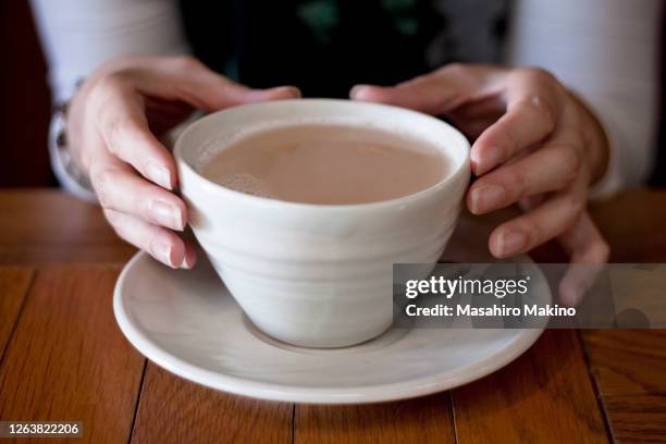 cafe au lait - cup saucer stock pictures, royalty-free photos & images
