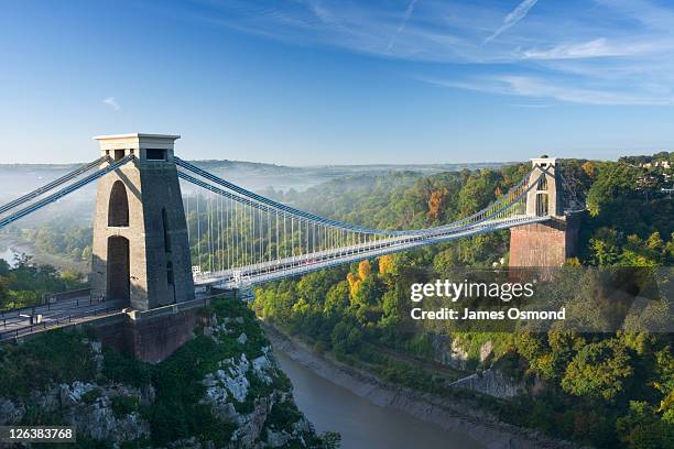 clifton suspension bridge. bristol. england. uk. - bristol england stock pictures, royalty-free photos & images