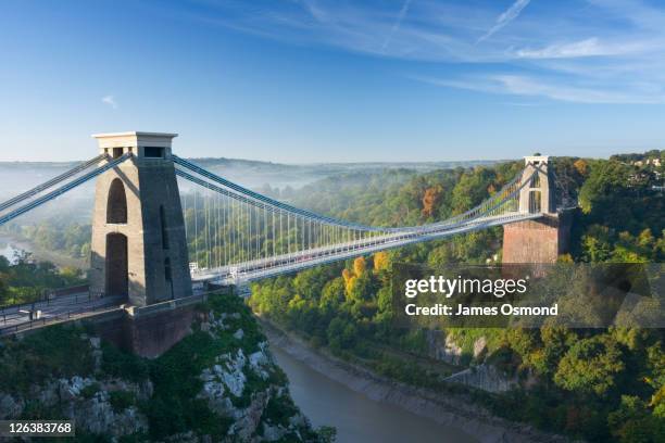 clifton suspension bridge. bristol. england. uk. - bristol england bildbanksfoton och bilder