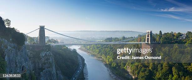 clifton suspension bridge, bristol, england, uk - clifton bridge stock pictures, royalty-free photos & images