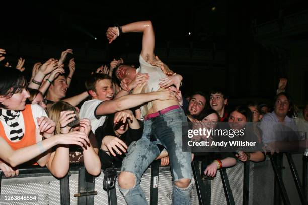 Indie band The Cribs performing at Leeds Town Hall in 2005