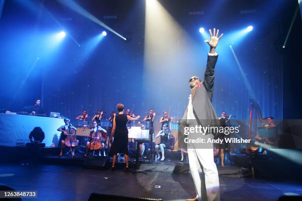 Kanye West performing at Abbey Road Studios in London in 2005