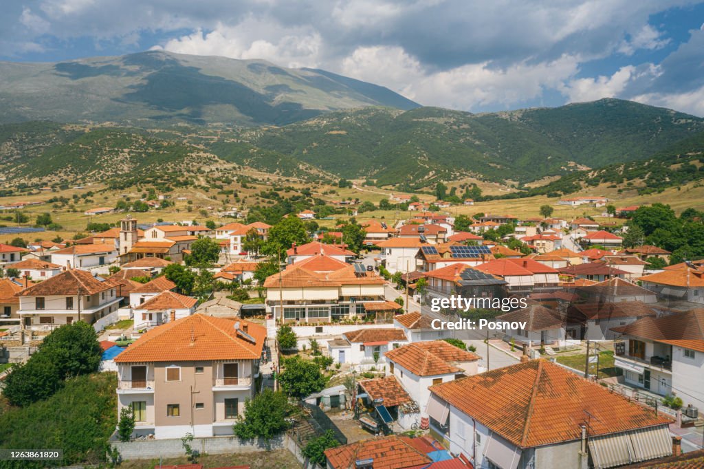 Village of Kalyvia under Mount Olympus