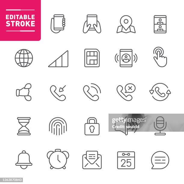 notification icons - sim card stock illustrations