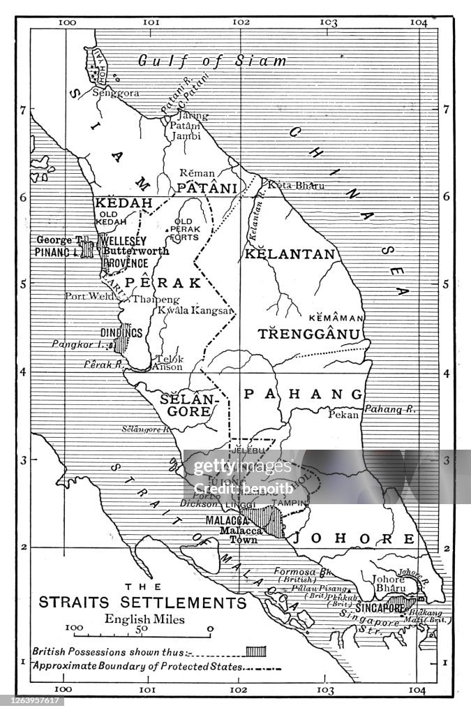 British Malaya Map