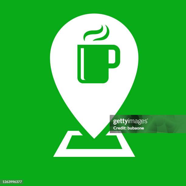 coffee shop map pointer icon - us map points stock illustrations