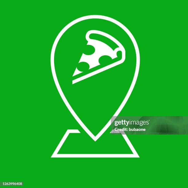 pizzeria map pointer icon - mozzarella stock illustrations