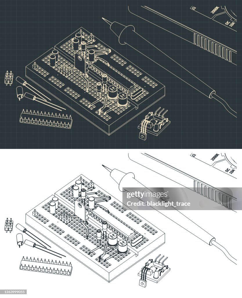 Component Hardware Draw Electronics Components Drawings High-Res Vector Graphic - Getty Images