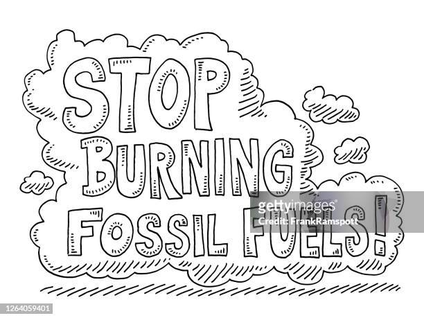 ilustrações, clipart, desenhos animados e ícones de pare de queimar combustíveis fósseis desenho de fumaça - stop placa em inglês