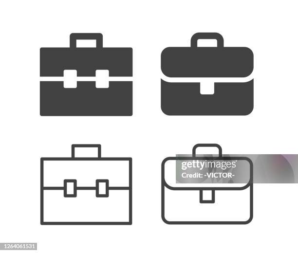 briefcase - illustration icons - solid stock illustrations