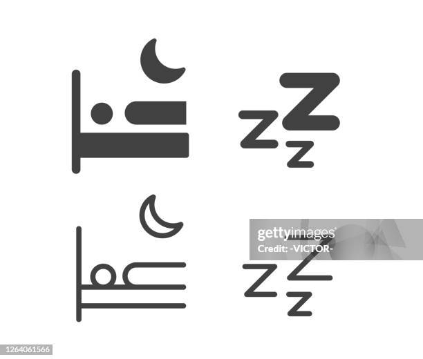 sleeping - illustration icons - deep relaxation stock illustrations