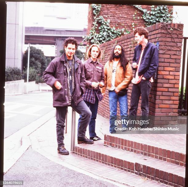 Soundgarden, photo shoot in Tokyo, Japan, February 1994. Chris Cornell , Matt Cameron , Kim Thayil , Ben Shepherd .