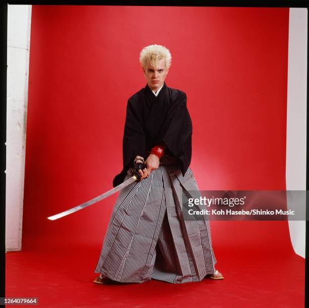 Billy Idol, photo shoot in Tokyo, Japan, March 1984. Billy Idol .