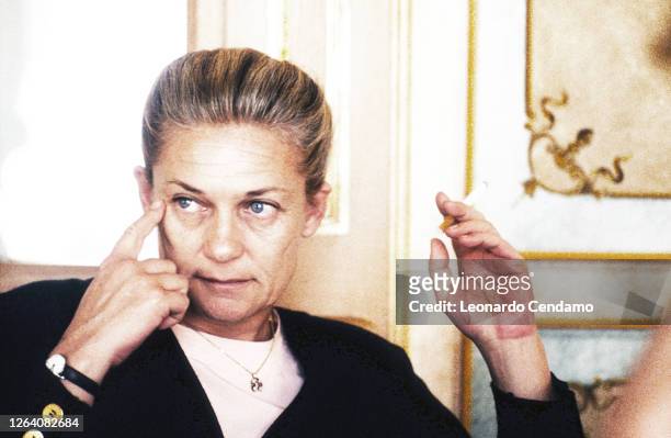 French writer and philosopher Élisabeth Badinter, Milan, 26th April 1993.