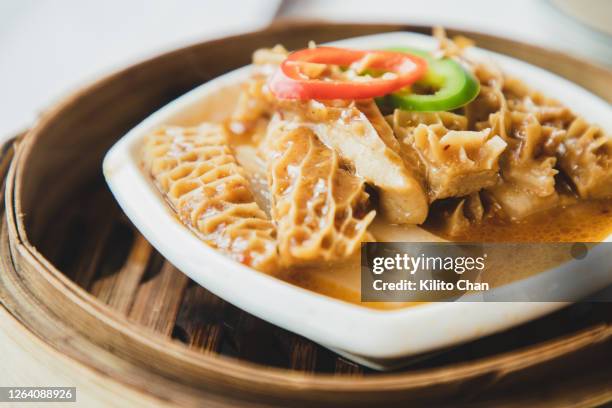 close-up of traditional chinese dim sum- stew tripe - tripe 個照片及圖片檔