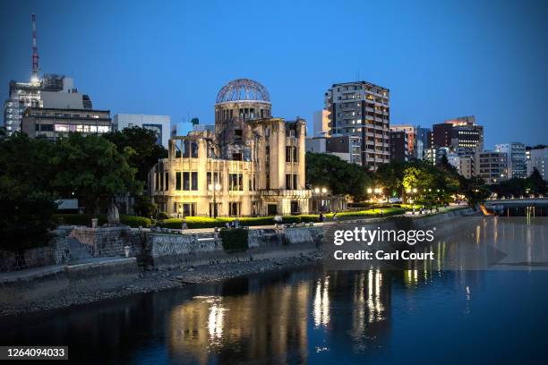 The Atomic Bomb Dome is pictured on August 5, 2020 in Hiroshima, Japan. This Thursday will mark the 75th anniversary of the atomic bombing of...