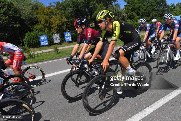 Ethan Hayter of United Kingdom and Team INEOS / Alexander Konychev of Italy and Team Mitchelton - Scott / during the 101st Milano - Torino 2020 a...