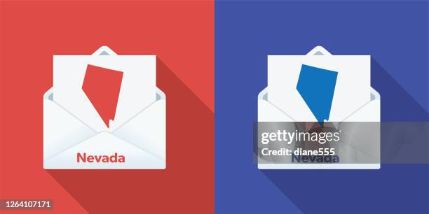usa election mail in voting: nevada - nevada stock illustrations
