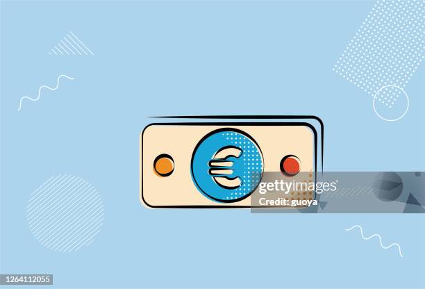 euro-note-symbol der europäischen union - european union euro note stock-grafiken, -clipart, -cartoons und -symbole