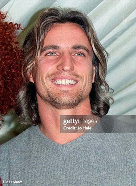 Former footballer David Ginola backstage at Netaid Charity Concert for Third World Debt, Wembley Stadium, London, United Kingdom, 9 October, 1999.