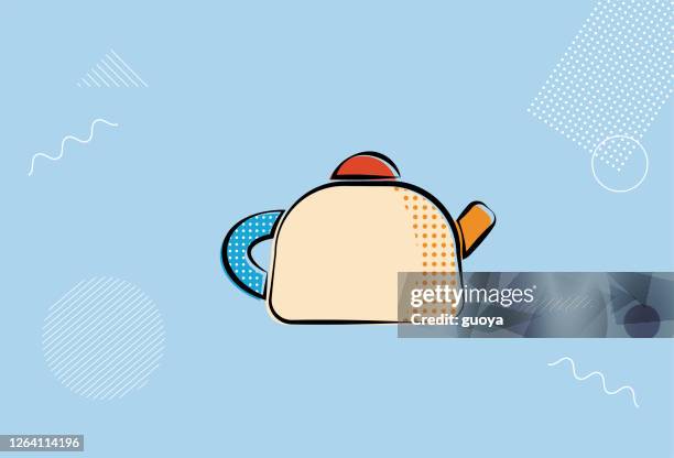 drinks utensil icon - boiling kettle stock illustrations