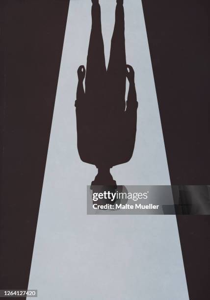 stockillustraties, clipart, cartoons en iconen met ominous upside down shadow - shadow