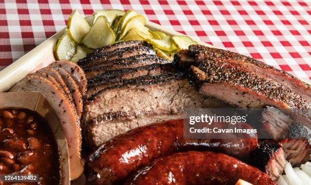 closeup shot of texas style barbecue - rib food stock pictures, royalty-free photos & images