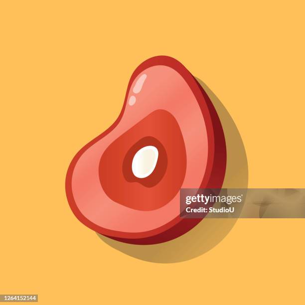 steak flat style stock illustration - raw beef stock illustrations