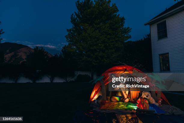 backyard staycation and exploration - house night stars stock pictures, royalty-free photos & images