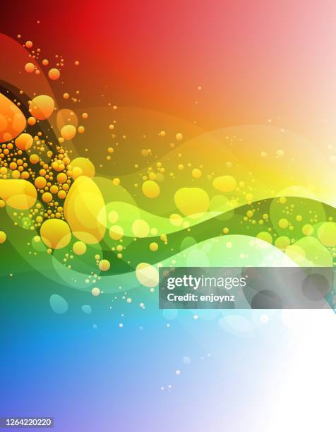 rainbow bubble wave flow background - lava flowing stock illustrations