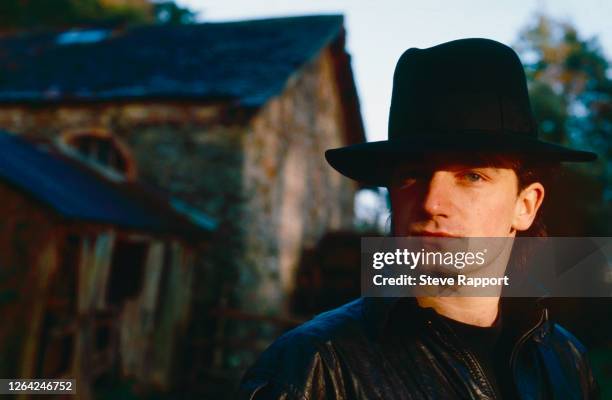 Portrait of Irish Rock singer Bono, of the group U2, Dublin, Ireland, .