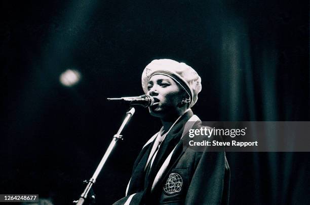 English Soul and Pop musician Dee C Lee, of the group the Style Council, Wembley Arena, London, 12/7/1985.